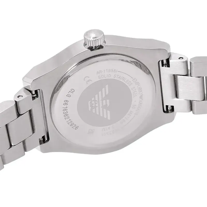 Emporio Armani Federica Pink Dial Silver-tone Ladies Watch- AR11658